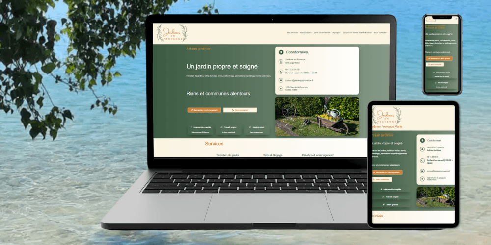 Modèle de site artisan personnalisable